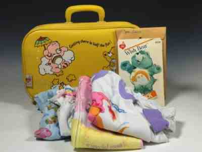 Care Bears Suitcase with Child Care Bear Clothes and Butterick Patterns
