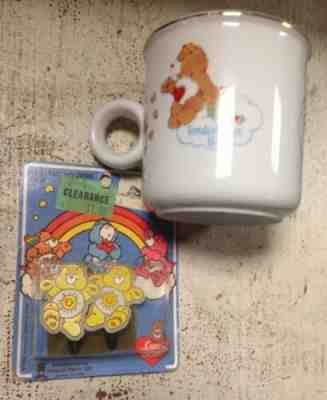 Vintage CARE BEARS Japan Porcelain mug Cheer Grumpy Tender heart Tea Coffee 1984