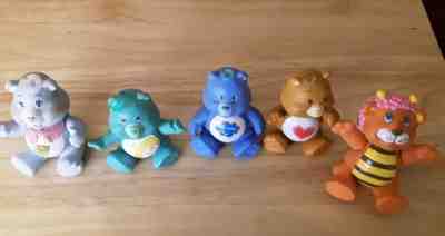 Lot Of 5 Care Bear Figurines Bumble Lion, grumpy bear, grandma 3-4
