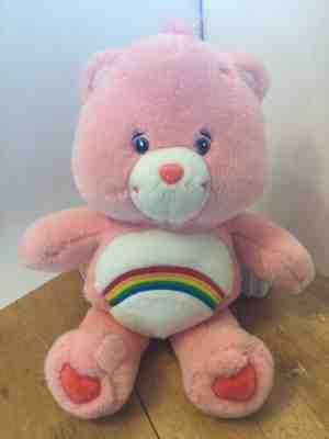 Care Bear 2003 Talking Plush Cheer Bear Pink With Rainbow 13”