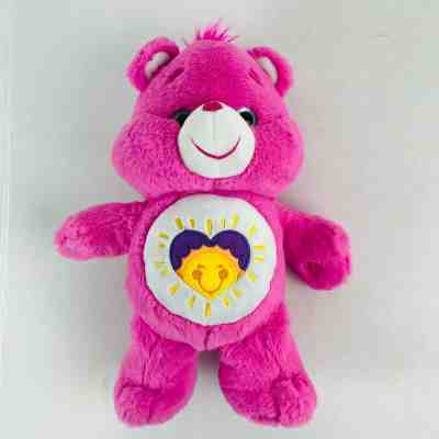 Care Bear 2017 Pink Plush Shine Bright Stuffed Animal Toy 13 inches Heart Sun