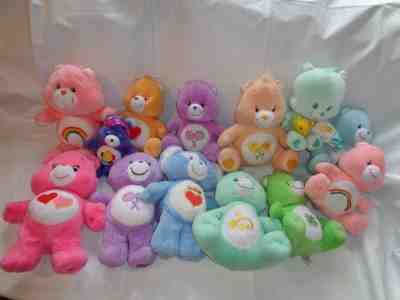 13 Care Bears Plush Beans Bear Cousins Friends Character toy Lot
