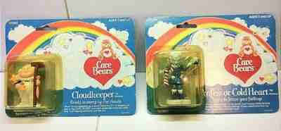 Care Bears Professor Cold Heart & Cloudkeeper PVC Miniature Figure Kenner 1984 