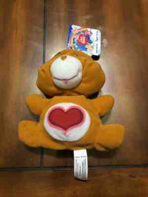 Vintage 1998 Kenner Care Bears Beanlings Tenderheart Bean Bag Plush 5” Tender