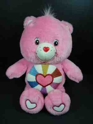 Care Bears Pink Hopeful Heart Glitter Glow A Lot Bear 13