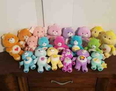 19 Plush Care Bear Lot 8-10" Cousins Beanie Monkey Elephant Stuffed Animals