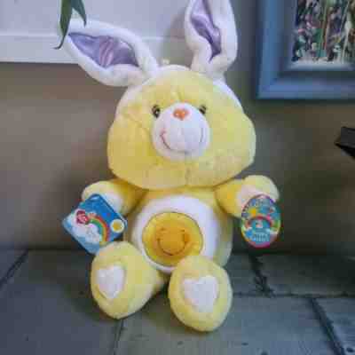 NWT Funshine Care Bear purple bunny ears Easter plush 18” 
