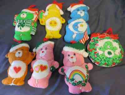Lot of 7 Vintage Care Bears Handsewn plushes