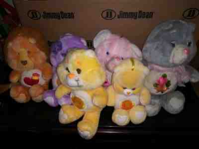 Lot Of 6 Vintage Care Bears + Cousins Grams Lionheart Baby Rare! Kenner No stain