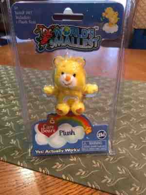 Worlds Smallest Care Bears Plush (Yellow Sun) “Funshine Bear” New In Package