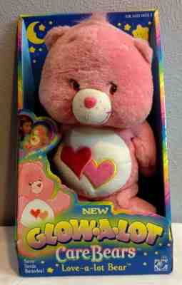 CARE BEARS GLOW A LOT LOVE - A - LOT BEAR 2003 BRAND NEW IN BOX PLAY ALONG