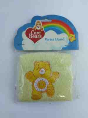 Vintage Care Bears Yellow Funshine Bear Wrist Sweat Band New Package Free Ship