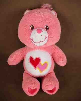 Care Bears Plush Doll * Baby Luv-a-Lot Bear * Jingle rattle * 2004 Love-a-Lot