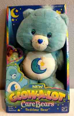 CARE BEARS GLOW A LOT BEDTIME BEAR 2003 BRAND NEW IN BOX PLAY ALONG 12 INCH