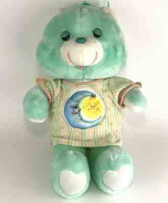Care Bears 1983 Bedtime Bear with Rare Night Shirt 17" Tush Heart and Tag