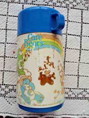 Care Bears Aladdin American Greetings Lunchbox Thermos Color Loss Vintage 1985 