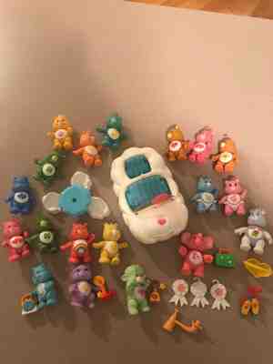 Vintage Care Bear and Cousins posable figures large lot rare accessories and car