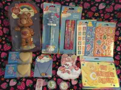 Care Bears Lot Assorted Items New In Package 2000’s Note Pad, Stickers & More!