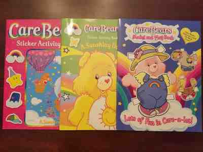3 Care Bears Coloring & Activity Books - Sticker, Model & Play Paper Doll Book