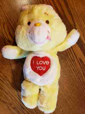 Rare Vintage I Love You 1980's Care Bear UK charity bear exclusive near mint