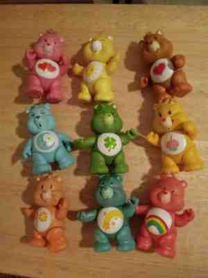 Care Bears Lot of 9 American Greeting Card 3 1/2