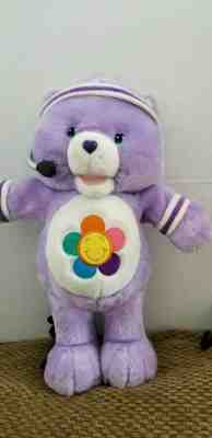 2004 Care Bears Purple Workout Harmony Plush Moving Talking Fun and Fit New 