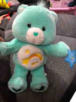 2004 TCFC Care Bears Wish Bear Hugging Talking Kissing Plush Stuffed 11