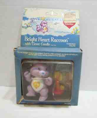 CARE BEAR COUSINS BRIGHT HEART RACCOON WITH CLEVER CANDLE 1985 W/ BOX by KENNER