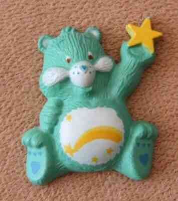 Vtg 80s Care Bears Wish Bear plastic figure fridge MAGNET AG American Greeting