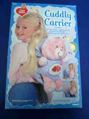 VTG 1985 Care Bears CUDDLY CARRIER w/ BOX Travel Accessory For 13" PLUSH BEARS 