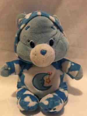 Carebear Bedtime Bear Blue With White Stuffed Animal Plush Doll