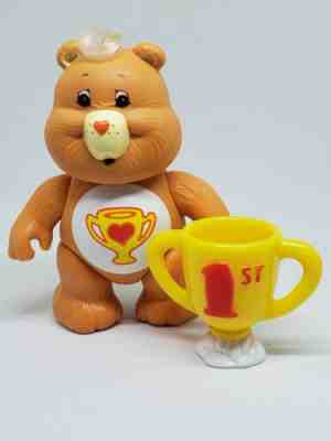 Vintage Care Bears Poseable Figure Champ Bear with Trophy Accessory 1983 Kenner