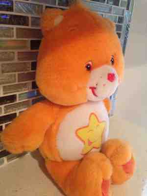 Carebear Plush Laugh-a-Lot Bear Care Bear 2003 12 Inches Star Orange Stuffed