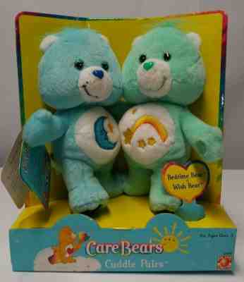 Care Bears Cuddle Pairs -Bedtime Bear And Wish Bear Plush Toys - NEW in Box