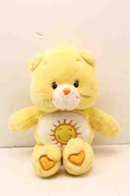 2002 Care Bear Sunshine Funshine Plush Stuffed Animal Yellow 14