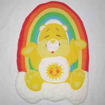 Vintage Care Bears Funshine Quilted Wall Hanging Nursery PinUp Retro Kids Decor