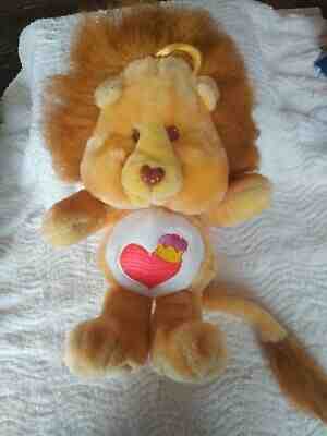 Vintage 1984 Brave Heart Lion Care Bears Plush 80s Toy Stuffed Animal Carebears