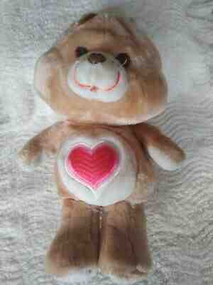 Vintage 1983 Tenderheart Heart Care Bears Plush 80s Toy Stuffed Animal Carebears