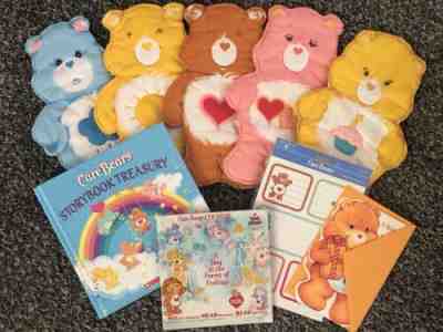 Vintage Care Bear Lot- Books, Wall Hangings, Card, Stickers
