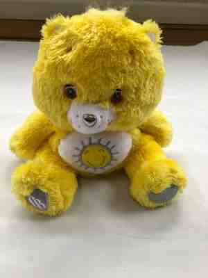 EUC Funshine Sunshine Yellow Care Bear 2007 11 inch Plush Stuffed Animal 