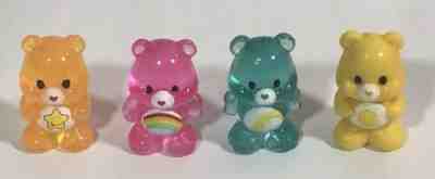 New Care Bears Ooshies Pencil Toppers 4 Mini Figures Wish Cheer Funshine Laugh A