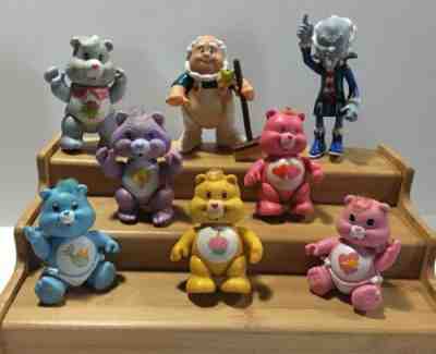 Vintage 1980s Care Bears Poseable PVC Toy Figures LOT Cloud Keeper, Cold Heart