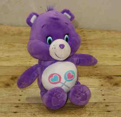 Care Bear Share Plush Purple Tie Dye Lollipops Stuffed Animal Toy Small 9