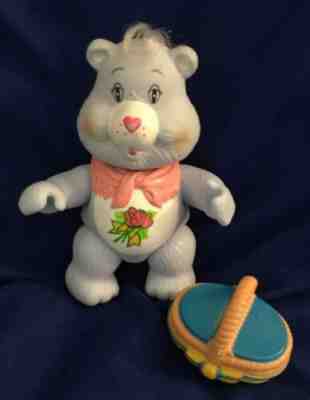 Vintage Care Bears Poseable Figure Grams Bear Lovin Basket Accessory 1984 Kenner