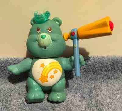 Vintage POSEABLE CARE BEARS with ACCESSORY Wish Bear with Star-A-Scope RARE