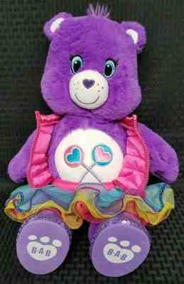Build A Bear 18" Purple SHARE BEAR CARE BEAR Lollipop Stuffed Animal Plush SINGS