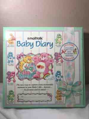 SMALLTALK VINTAGE CARE BEAR, BEARS BABY DIARY BOOK, NEWBORN, MEMORIES