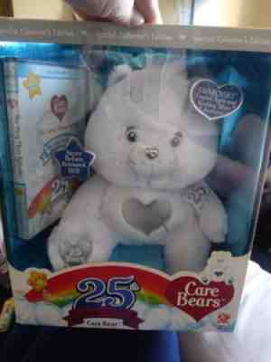 2007 Special Collectors Edition 25th Anniversary Tenderheart Care Bear White