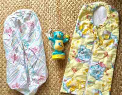 Vintage Care Bears Nursery Lot Bedtime Bear Night Light Diaper Holder Snuggie