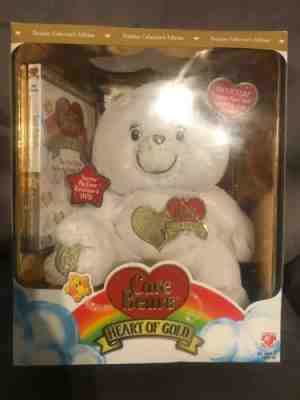 White Heart of Gold Care Bear Premier Collectors Edition Rare Hard To Find W/DVD